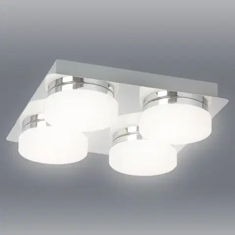 Moderné lampy do obývačky Stropné svietidlo Hilary LED 5664 chróm/biela LS4