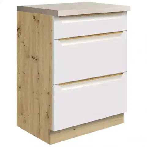Kuchynské skrinky stojace Skrinka do kuchyne Glamour10d White