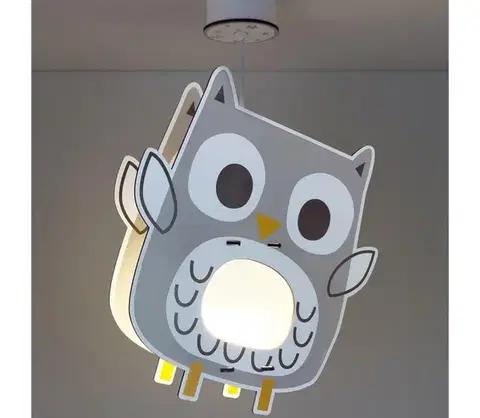 Svietidlá Dalber 63397 - Detský luster OWL 1xE27/15W/230V 63397