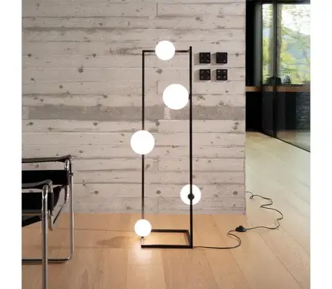 Lampy Ideal Lux - LED Stojacia lampa ANGOLO 5xG9/3W/230V čierna 284309