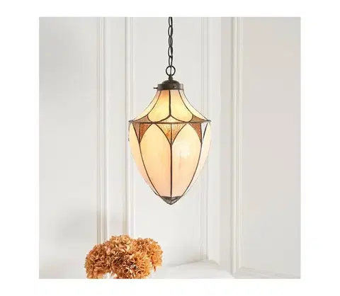 Svietidlá Endon 63974 - Luster na reťazi BROOKLYN 1xE27/60W/230V hnedá 63974