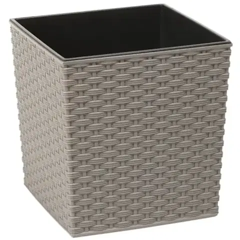 Záhrada Obal Juka Ratan ECO 25x25x26 cm sivý