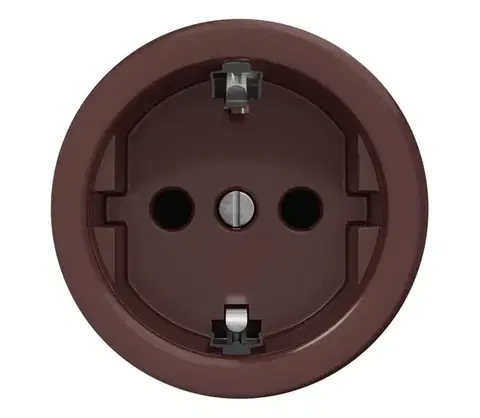 Predlžovacie káble lap - Retro domová zásuvka bez rámčeka SCHUKO 230V/16A hnedá H/ZS