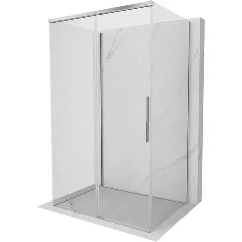 Sprchovacie kúty MEXEN/S - Rox-3S sprchovací kút 3 stenný, posuvný 140 x 80, transparent, chróm 8C2-140-080-01-00-3S