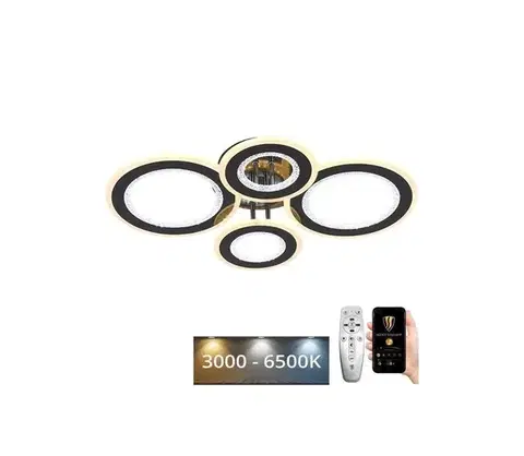 Svietidlá  LED Stmievateľný prisadený luster LED/100W/230V 3000-6500K + diaľkové ovládanie J3346/BCH