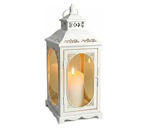 Taburetky Estilo Home Dekoratívna lucerna ROSEHILL 54,5 cm biela 5905623254630