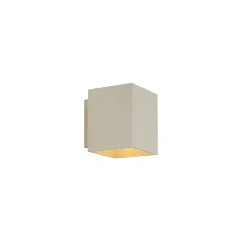 Nástenné osvetlenie Moderná nástenná lampa béžová G9 štvorcová - Sola