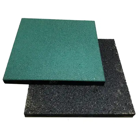 Detské ihriská Gumová dlažba 50x50 cm  hr.2 cm zelená