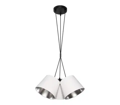 Svietidlá  Luster na lanku ZOMA 3xE27/60W/260V biela/lesklý chróm 0656
