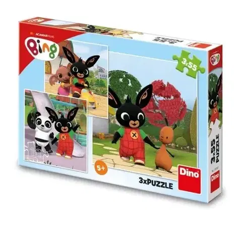 Do 99 dielikov Dino Toys Puzzle Bing sa hrá 3x55 Dino