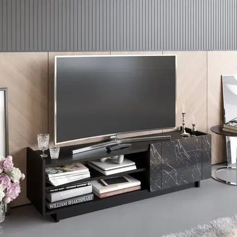 TV stolíky TV stolík Valantina - Black