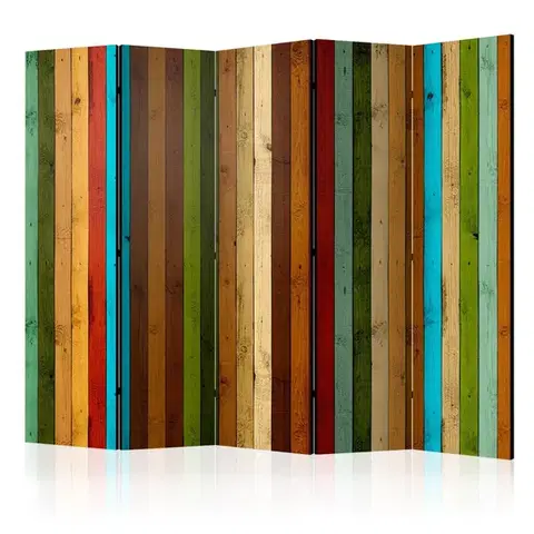 Paravány Paraván Wooden rainbow Dekorhome