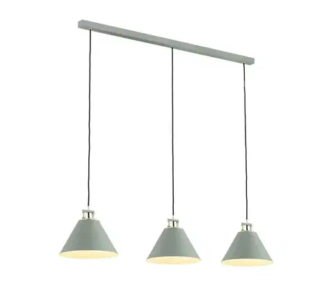 Svietidlá Argon 6177 - Luster na lanku ORTE 3xE27/15W/230V zelená 6177