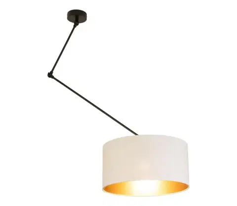 Svietidlá  LED nastaviteľný luster na tyči GORTA 1xE27/60W/230V biela/zlatá H0294