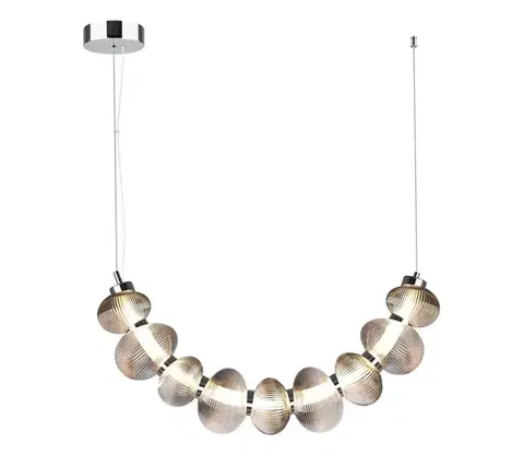 Svietidlá  LED luster na lanku BOLLA LED/36W/230V lesklý chróm/dymová sivá ML1429