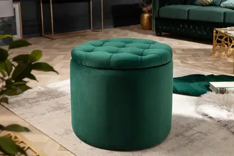 Taburety a podnožky Chesterfield taburet ZETHOS Dekorhome