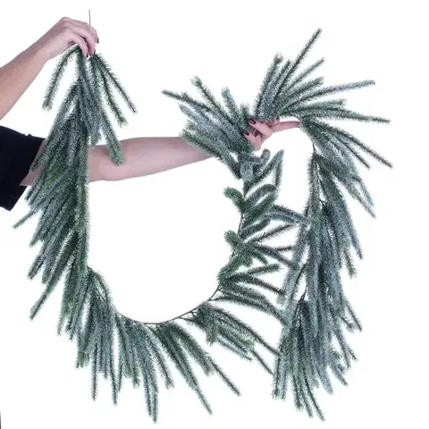 Vianočné dekorácie Garland Pine Tree 200x10x10cm frosted