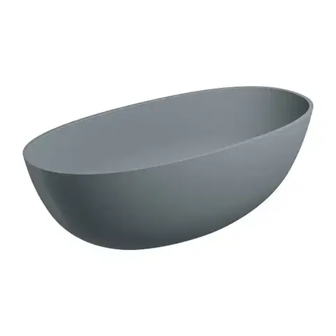 Vane OMNIRES - SHELL M+ voľne stojaca vaňa,, 160 x 75 cm, šedá/popol SHELLWWAG