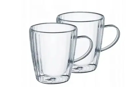 Hrnčeky a šálky Kinekus Hrnček sklo dvojstenny CURLY 250ml sada 2ks