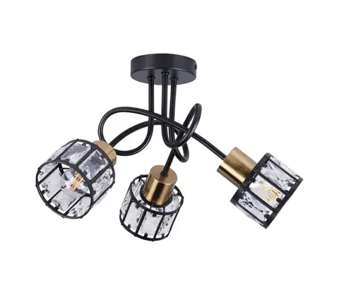 Svietidlá  Prisadený luster ZAHARA 3xE27/10W/230V čierny 336781