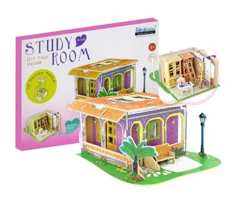 3D puzzle 3D Creative Drevené 3D puzzle Študentská izba