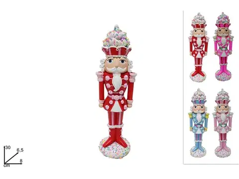 Vianočné dekorácie MAKRO - Lúskáčik 30cm rôzne farby