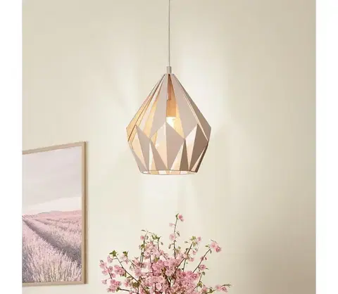 Svietidlá EGLO 49024 - Luster na lanku CARLTON-P 1xE27/60W/230V 49024