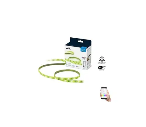 LED pásiky WiZ Colors LED Pásek Starter Kit 2m 8718699788162 20W 1600lm 2700-6500K, IP20, RGB 16 mil. barev, stmívatelný