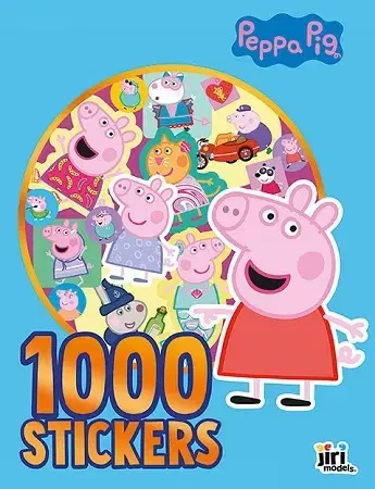 Nalepovačky, vystrihovačky, skladačky 1 000 samolepiek v zošite Prasiatko Peppa