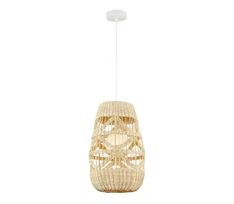 Svietidlá  Luster na lanku ARONA 1xG9/9W/230V pr. 25 cm ratan ML0352