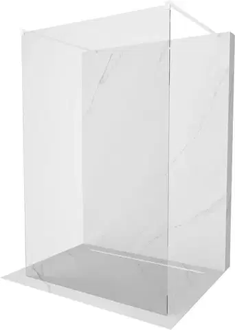 Sprchové dvere MEXEN/S - Kioto Sprchová zástena WALK-IN voľne stojaca 105 x 200, transparent 8 mm, biela 800-105-002-20-00