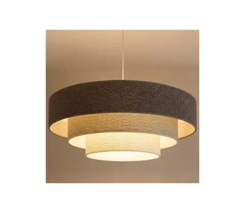 Svietidlá BRILAGI - Závesný luster na lanku LUNETA 3xE27/60W/230V priemer 80 cm sivá/krémová/biela 8590828052357