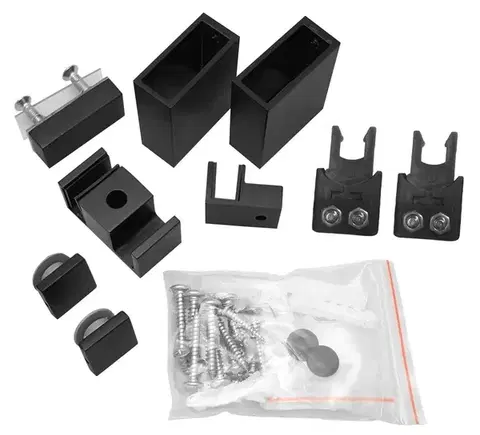 Doplnky do kúpeľne POLYSAN - ALTIS BLACK inštalačný set NDALB01