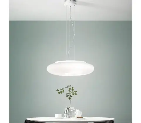 Svietidlá Ondaluce - Závesný luster na lanku DODI 2xE27/15W/230V, priemer 53 cm, biely SO.DODI/53
