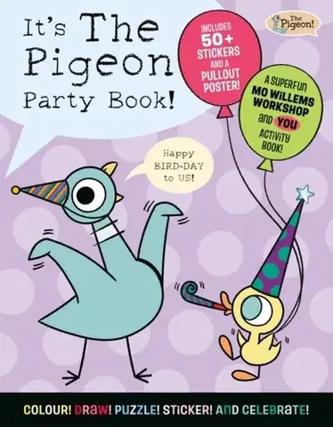 Nalepovačky, vystrihovačky, skladačky It’s The Pigeon Party Book! - Willems Workshop