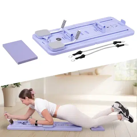 Posilňovacie stroje Pilates reformer inSPORTline Trancer Basic fialová