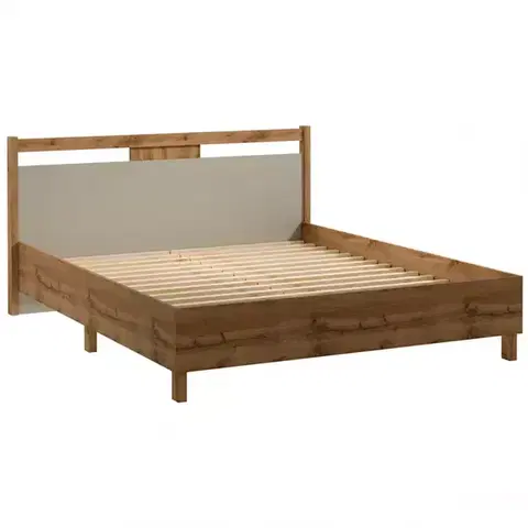 Dvojlôžkové postele Posteľ Indygo L160 dub wotan-beige
