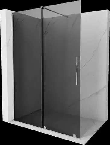Sprchové dvere MEXEN/S - Velar Sprchová zástena posuvná Walk-in 150 x 200, grafit 8 mm, chróm 871-150-000-43-01