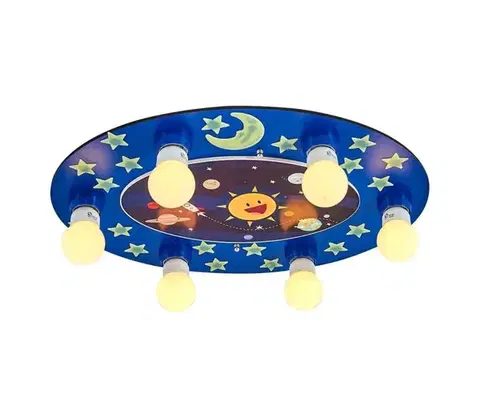 Svietidlá  Detské stropné svietidlo LUCCA 6xE27/24W/230V modré 414LRC1548