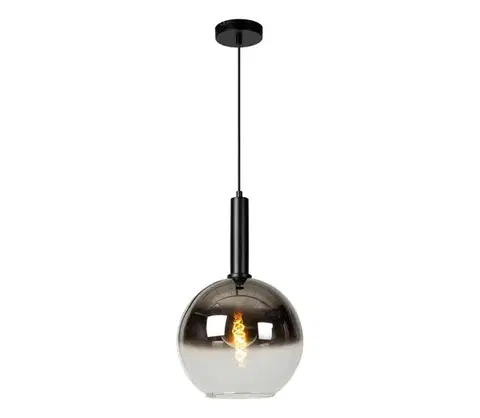 Svietidlá Lucide 45402/30/30 - Luster na lanku MARIUS 1xE27/40W/230V čierna 45402/30/30