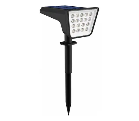 LED osvetlenie  LED RGBW Solárne svietidlo so senzorom LED/3,7V IP54 1200 mAh čierne SOLAR RGBW GARDEN SPOT LED