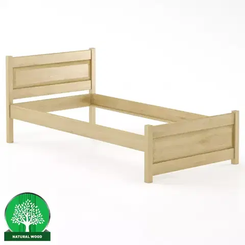Drevené postele Posteľ buková LK120–100x200 prírodné