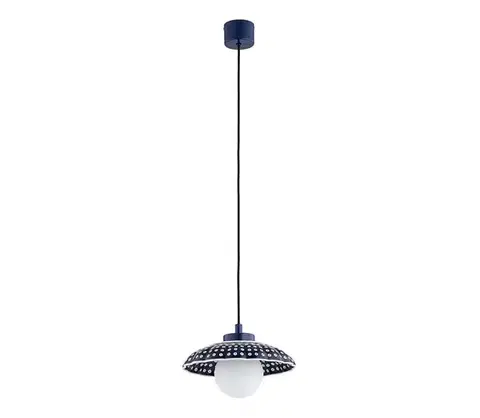 Svietidlá Argon 8948 - Závesné svietidlo na lanku BOLL 1xG9/6W/230V modrá 8948