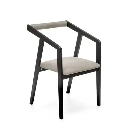 Čalúnené stoličky Stolička Azul drevo/velvet čierna/popol 50x53x79