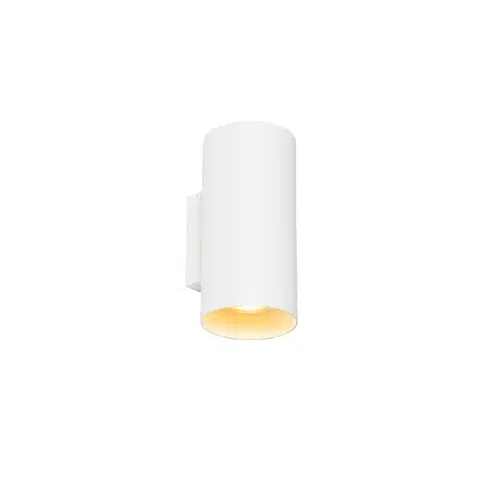 Nástenné osvetlenie Dizajnová nástenná lampa biela okrúhla - Sab