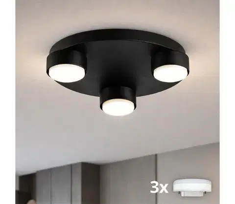 Svietidlá BRILAGI - LED stropné svietidlo MONO 3xGX53/30W/230V priemer 30 cm čierne 89-008B