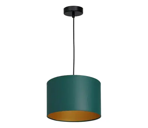 Svietidlá  Luster na lanku ARDEN 1xE27/60W/230V pr. 25 cm zelená/zlatá 3548