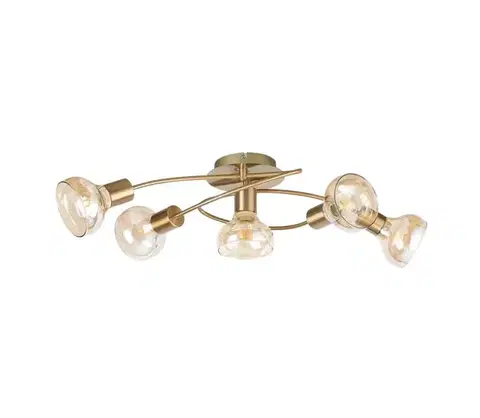 Svietidlá Rabalux 5552 - Prisadený luster HOLLY 5xE14/40W/230V zlatá  5552