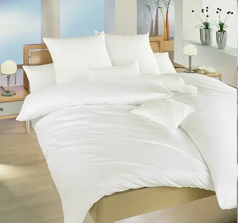 Obliečky Obliečky bavlnené Deluxe Biele TiaHome - 1x Vankúš 90x70cm, 1x Paplón 140x200cm