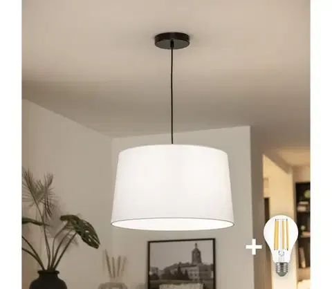 Svietidlá BRILAGI - LED luster na lanku CERIA 1xE27/40W/230V pr. 45 cm biela BG3987+EG781041